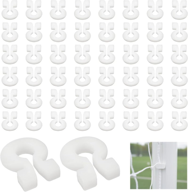 HEBRAR Soccer Net Clips for Goal, Durable Nylon Soccer Goal Net Clips, Soccer Goal Clips Fit for Most Goal Net Systems Games Playgrounds, Football Net Clips for Soccer Net Accessories 50 PCS - Image 1